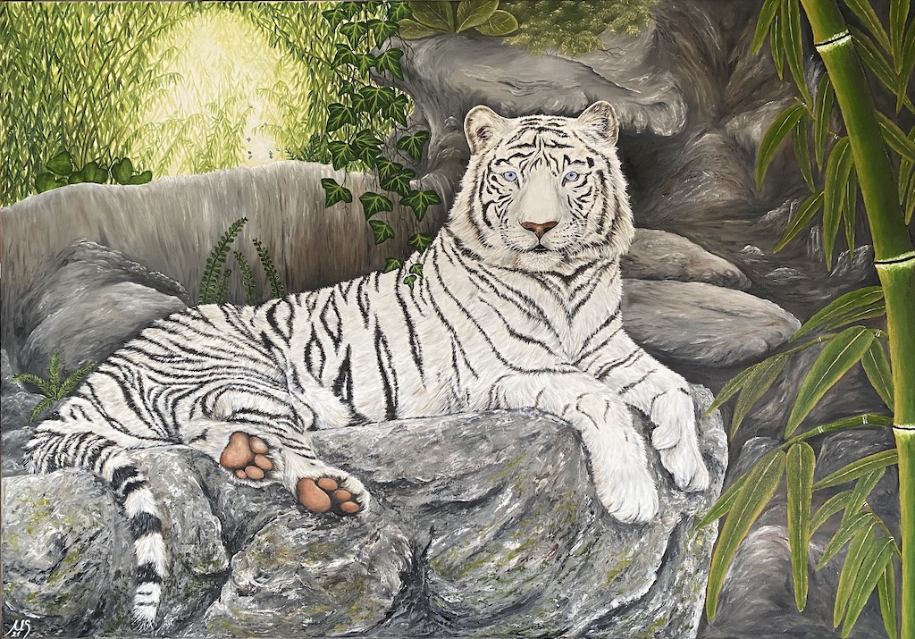 Öl_Tiere_10_White_Tiger